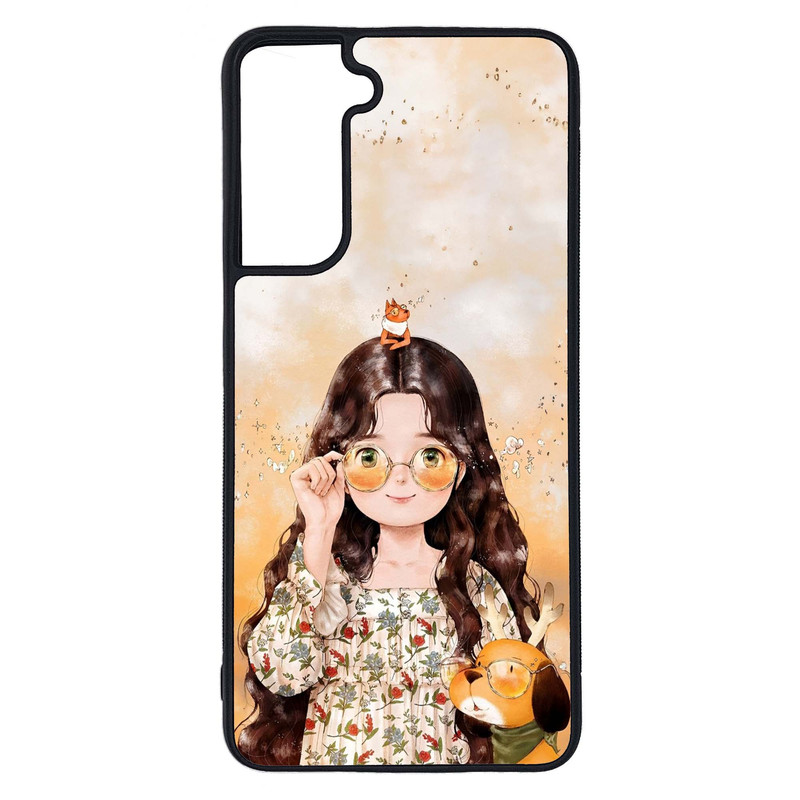 کاور طرح دختر کد G-214 مناسب برای گوشی موبایل سامسونگ Galaxy S21